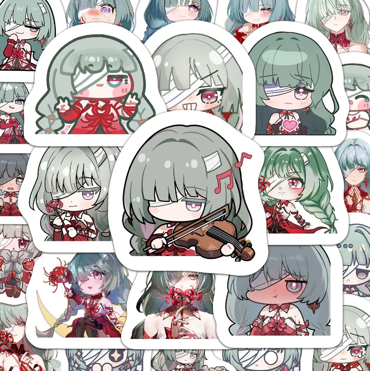 Laptop Accessory - 60Pcs Wuthering Waves Phrolova Anime Student