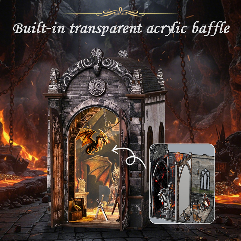 Laptop Accessories Light - DIY Book Nook Kit Dragon Knight