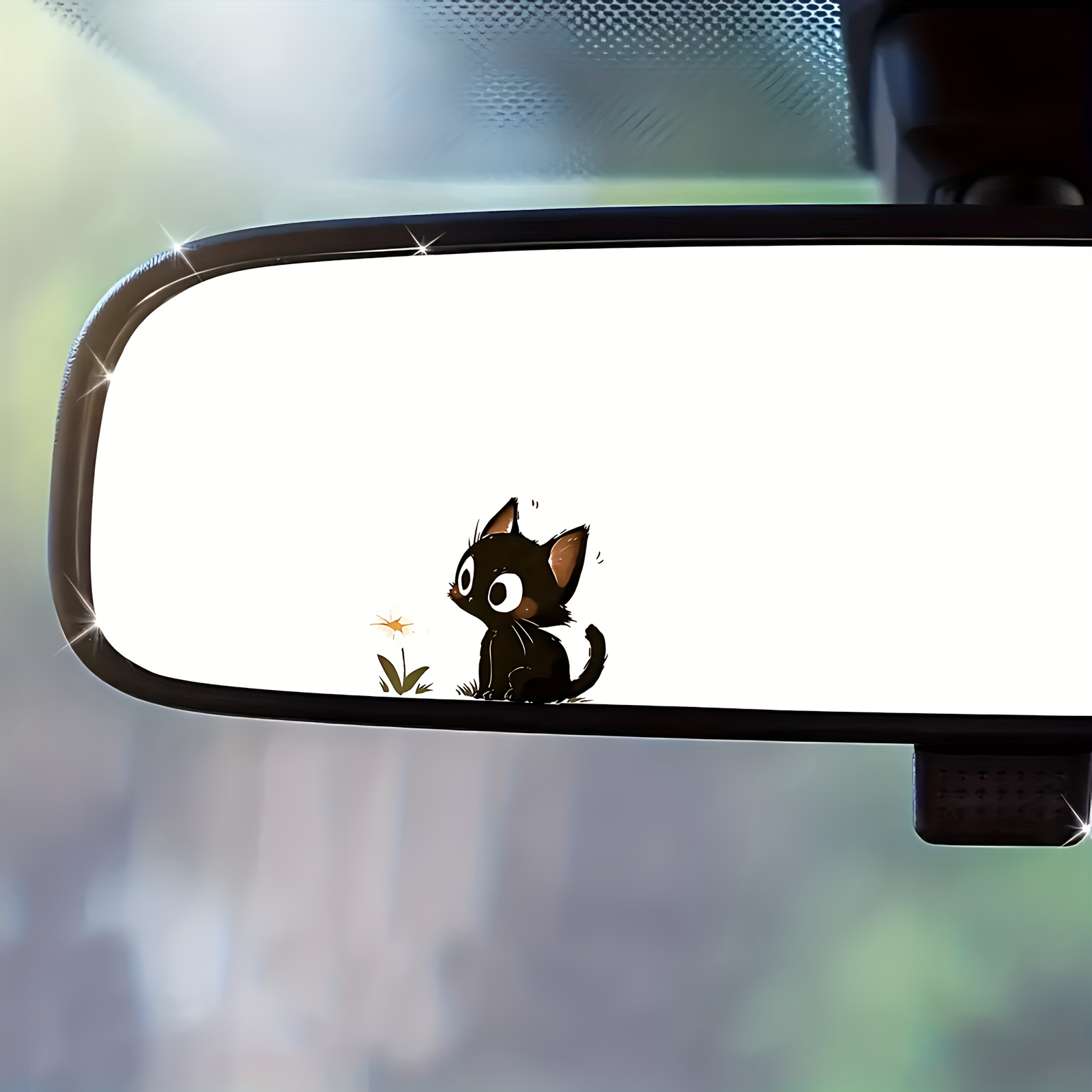 Laptop Accessories Light - 1PC Cute Black Cat Flower Sticker