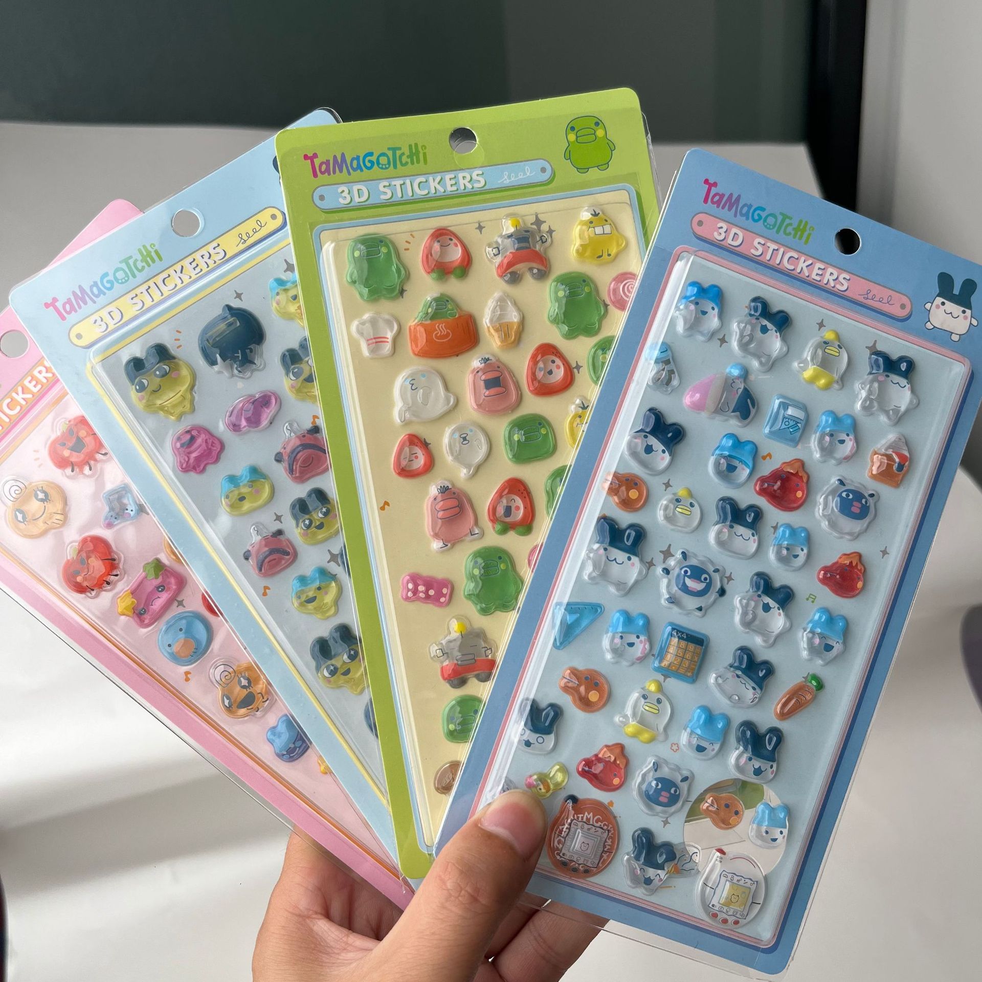 Laptop Accessories Parts - Cute Tamagotchi 3D Puffy Stickers Retro