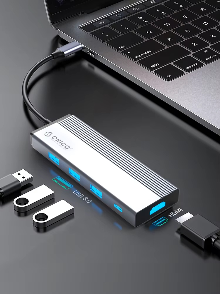 ORICO 5 in 1 USB C Hub Multipo - đánh giá và giá Laptop Accessories Hub