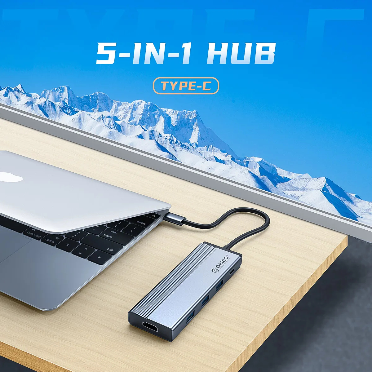 ORICO 5 in 1 USB C Hub Multipo - đánh giá và giá Laptop Accessories Hub