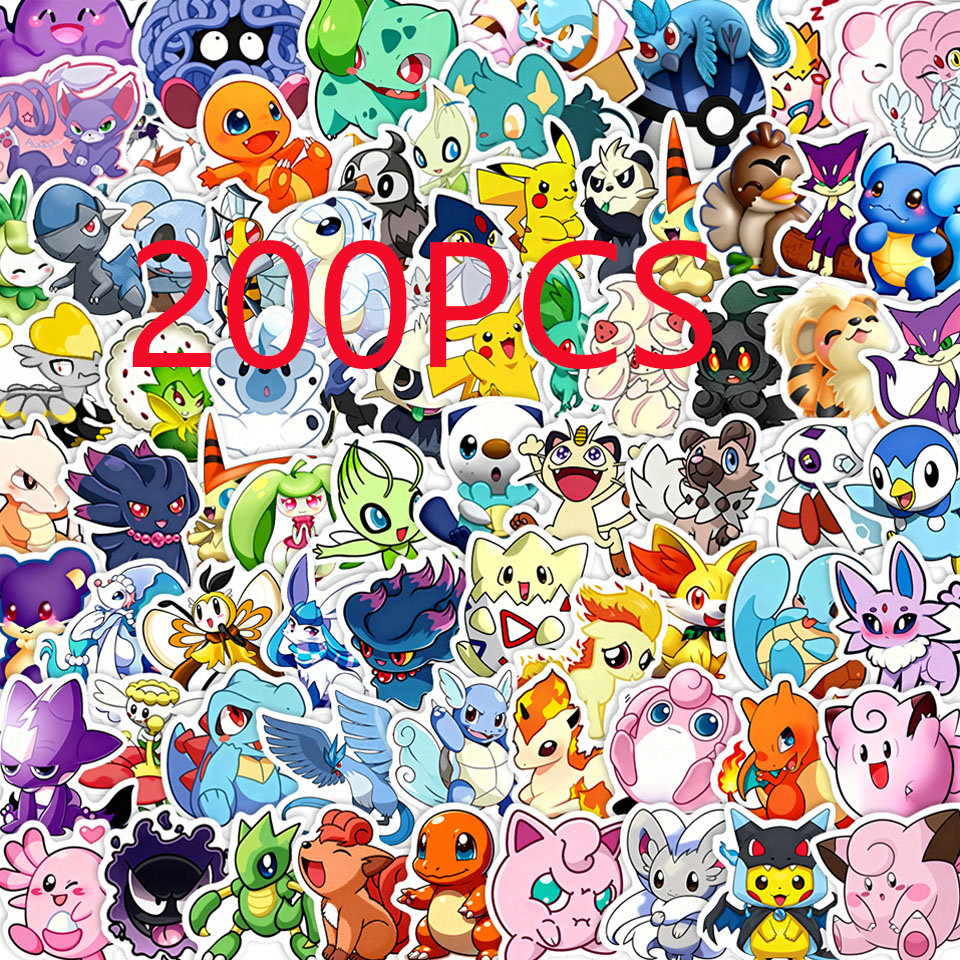 100/200pcs Pokemon Anime Stick - đánh giá và giá Laptop Accessories Parts