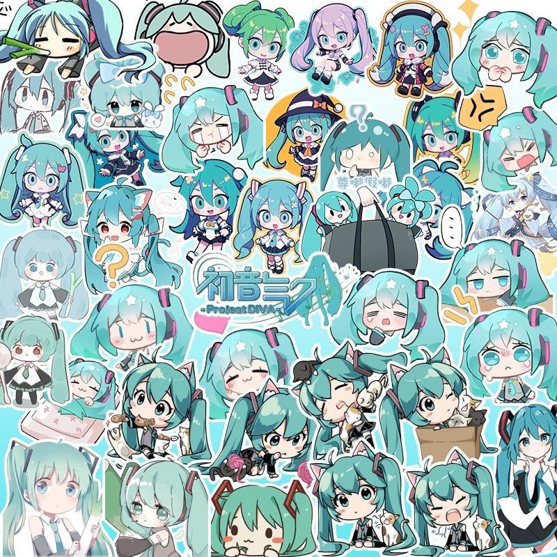 100PCS Hatsune Miku Waterproof - đánh giá và giá Laptop Accessories Parts