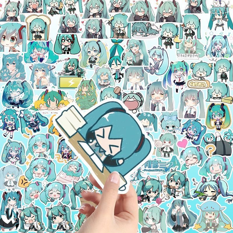 100PCS Hatsune Miku Waterproof - đánh giá và giá Laptop Accessories Parts