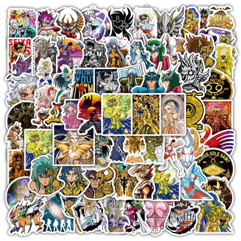 101Pcs Saint Seiya Anime Stick - đánh giá và giá Laptop Accessory
