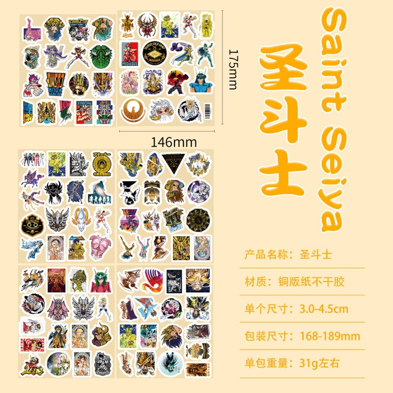 101Pcs Saint Seiya Anime Stick - đánh giá và giá Laptop Accessory