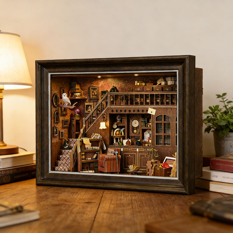 DIY 3D Wooden Book Nook Kit Mi - đánh giá và giá Laptop Accessories Light