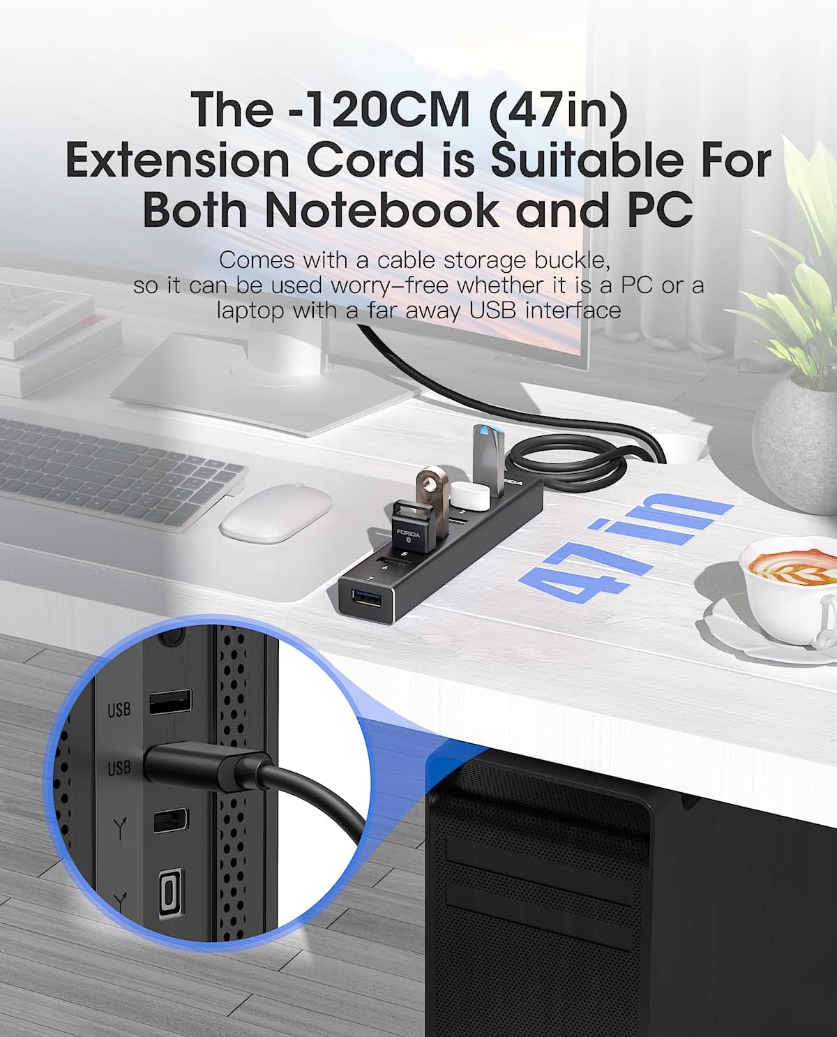FORIDA Aluminum 7 Ports 5Gbps  - đánh giá và giá Laptop Accessories Hub