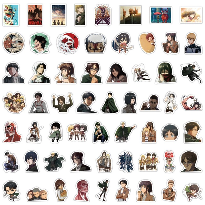 60Pcs Attack on Titan Anime St - đánh giá và giá Laptop Accessory