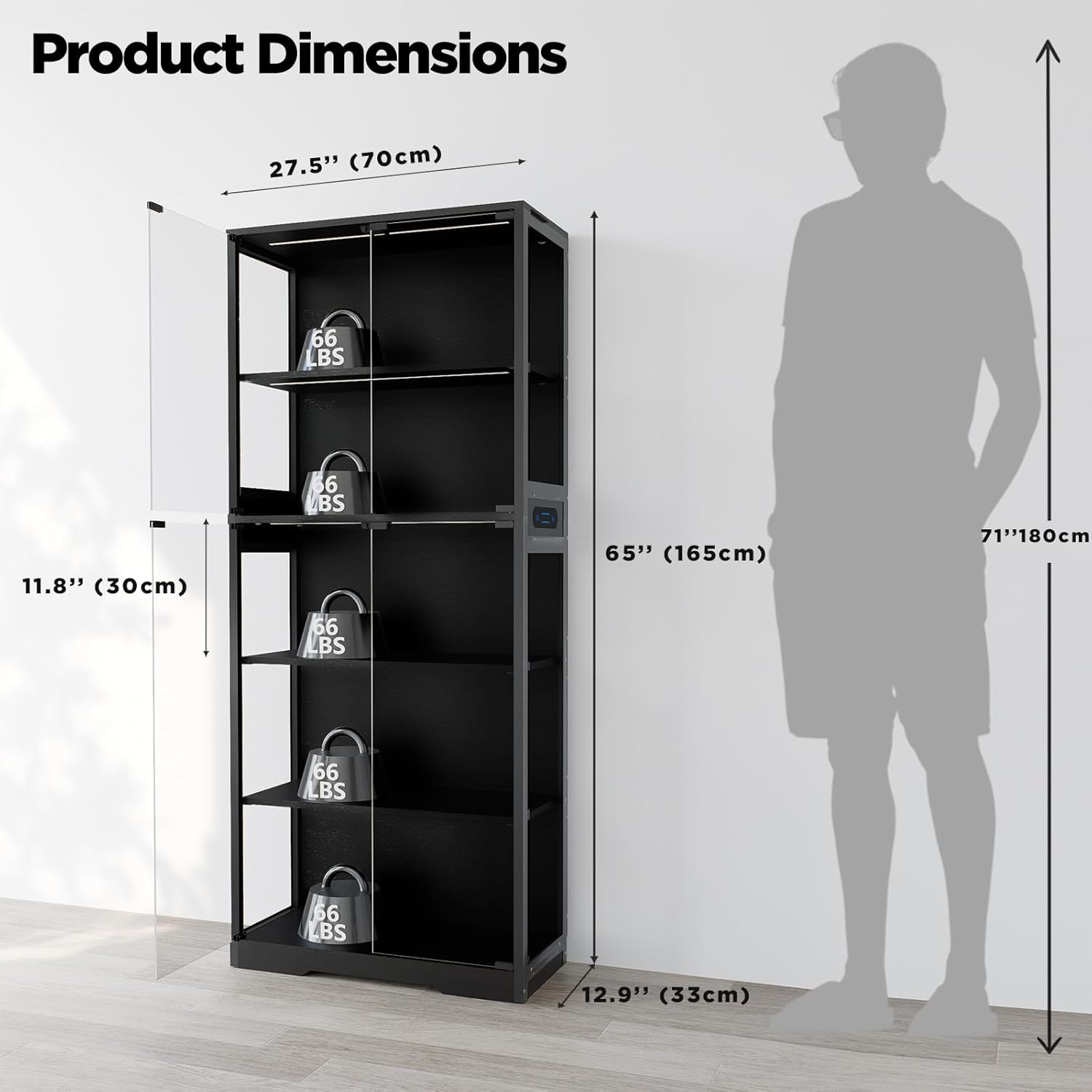 5-Tier Display Cabinet, Bookca - đánh giá và giá Laptop Accessories Light
