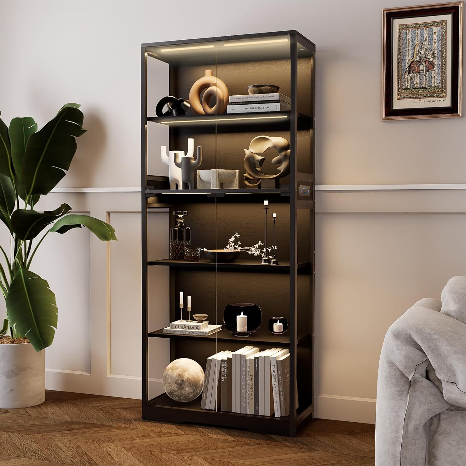 5-Tier Display Cabinet, Bookca - đánh giá và giá Laptop Accessories Light
