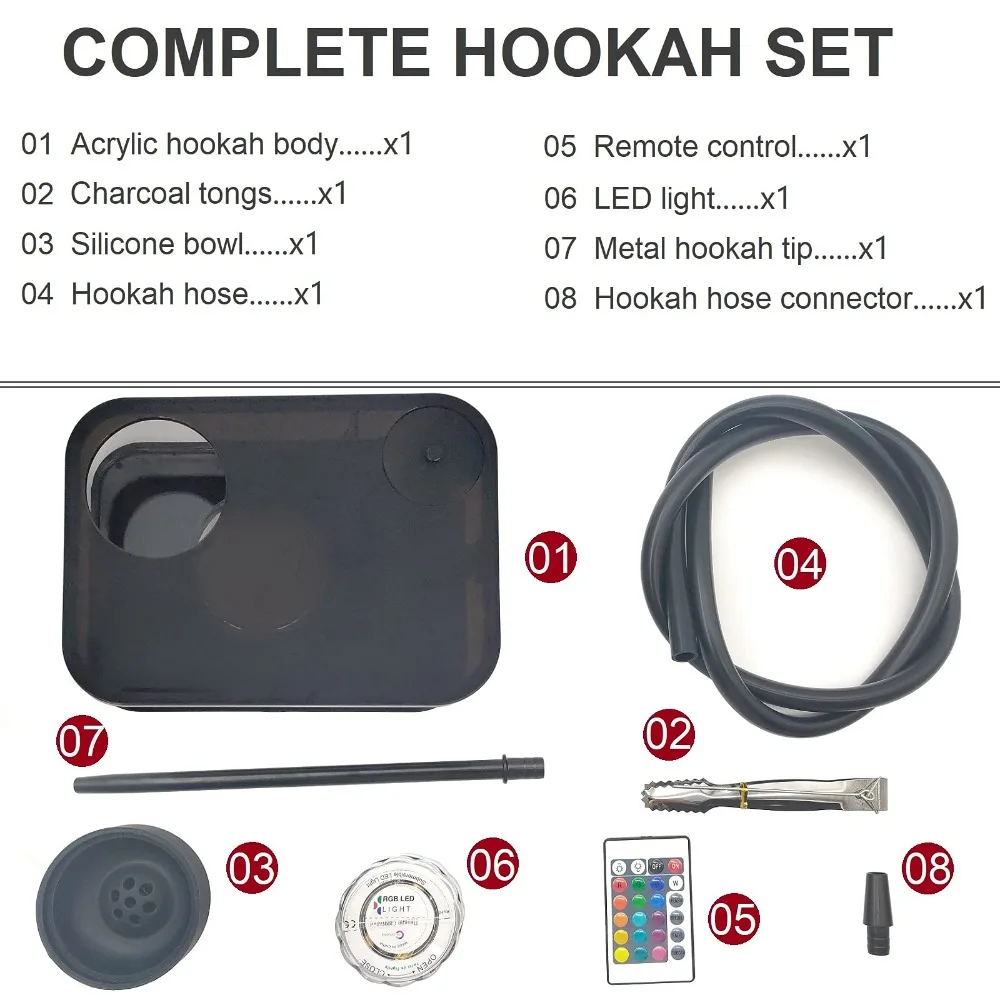 Rectangle Hookah Smoking Pipe  - đánh giá và giá Laptop Accessories Light